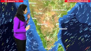 Skymet Weather Report  India January 13 2013 [upl. by Noskcire]