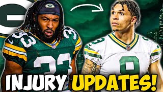 Christian Watson  Aaron Jones Injury Update [upl. by Lennad]