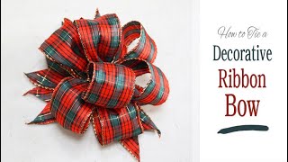 How to Make a BOW from Wired Ribbon  Easy DIY Gift Bows  Christmas Decor [upl. by Womack]