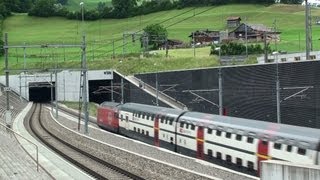 Basistunnel Lötschberg mit IC 2000Zugtrainfarttrain [upl. by Fenn]