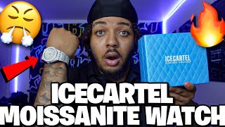 ICECARTEL Bust Down Moissanite Watch  DIAMOND TESTING  REVIEW 💎🔥 [upl. by Aelanej]