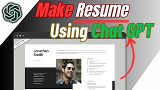 How To Make Resume With Help Of Chatgpt  Write CV Using Chatgpt [upl. by Parthenia828]