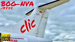 TRIP REPORT Clic Air ATR 72600  Bogotá  Neiva  Fuerte Aterrizaje por Vientos HD [upl. by Acisej]