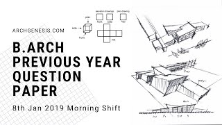 b arch exam preparation  JEE Paper 2 2019 Solved BARCHBPLANNING  BArch paper Explained [upl. by Coveney]