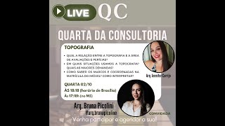 LIVE QC  COM ARQ BRUNA PICOLINE  Topografia [upl. by Asilet950]