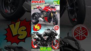 Yamaha MT10 vs Ducati streetfighter V4 [upl. by Yraccaz]