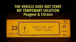 Electronic antitheft fault Peugeot amp Citroen [upl. by Letti46]