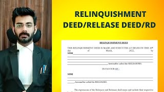 Relinquishment DeedRelease DeedRD of a Property Legal Procedurekaise hoti hai [upl. by Bolling]