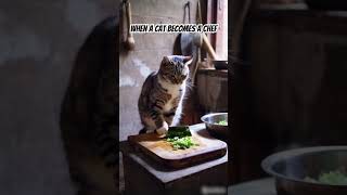 Who would have thoughtthis cat is not only good at chasing micebut also good at cooking smartcat [upl. by Ramiah]