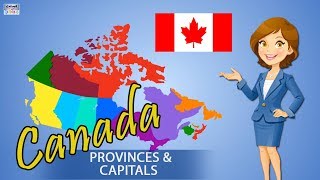 Learn Canada Provinces And Capitals  Canada Country Map  Territories Of Canada [upl. by Shawnee204]