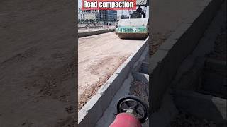 Road compaction by roller compactor compaction roadconstruction construction roadwork [upl. by Torry697]