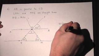 Geometry  Angles and Parallel Lines  solving problems [upl. by Arat]