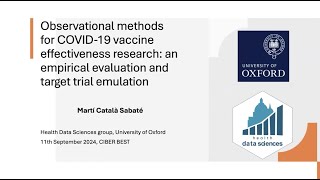 Observational methods for COVID19 vaccine effectiveness research an empirical  Sabaté [upl. by Ahsakat]