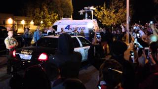 Vin Diesel Speaks At Paul Walkers Crash Site  Gives Speech To Fans from Cop Car [upl. by Roland]