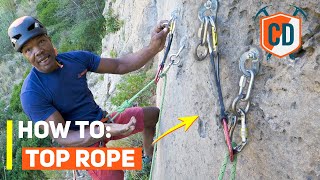 How To Set Up A Top Rope Anchor  Climbing Daily Ep1761 [upl. by Etnoek]