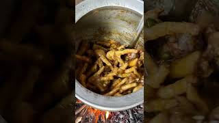 Chicken Feet Chicken Panjay Recipe by Village Couple  Husband Helping in Cooking in the Village [upl. by Boiney]