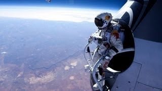 Felix Baumgartner Red Bull Stratos FULL SPACE JUMP VIDEO [upl. by Luapnaej787]