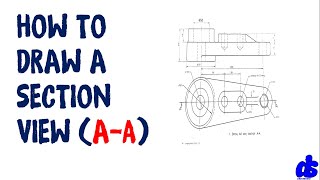 How to draw Section View AA Page 90 [upl. by Ailerua]