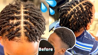 How to TWO strandtwist🧬DOUBLEon SHORT Men hair💦🔥MoistNo Rubber bandJUICY [upl. by Munt]