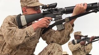 Marine Corps Recruits Fire M16A4 Rifles [upl. by Nnailuj953]