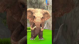 Giant Elephant vs Mammoth Fight animation shorts cartoon shortvideo animals 4kviral elephant [upl. by Ingmar]