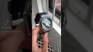 CASIOAK MOD GSHOCK GA21001A1 STAINLESS STELL BEZEL [upl. by Cirdor436]