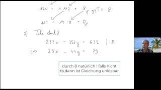 Musteraufgabe zur Diophantische Gleichung mit Euklidischem Algorithmus [upl. by Ricca]