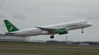 Wideroe Embraer E190E2 LNWEB takeoff from Helsinki Sep 26 2023 [upl. by Kcuhc657]