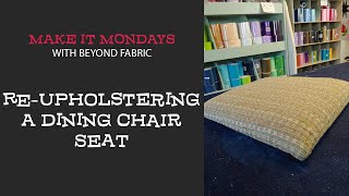 How to Reupholster a Dining Room Chair Seat  Neat Corners [upl. by Han]