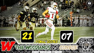 TX HIGH SCHOOL FOOTBALL  The Woodlands HS vs Conroe HS Game Recap [upl. by Lledra]