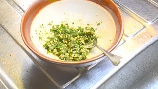 ピーナッツを使ったジェノベーゼペーストの作り方 How to make genovese paste with peanuts [upl. by Annabel]