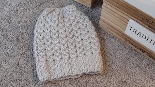 tuto tricot bonnet bébé grain de café [upl. by Mehetabel905]