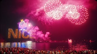 Tour de France 2024  Epic Fireworks Show in Nice [upl. by Aroz]