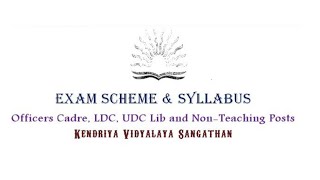 KVS Syllabus LDC Stenographer Officer Cadre UDC  non teaching staff  KVS Exam pattern [upl. by Milan]