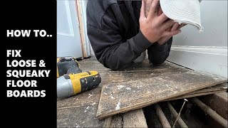 How To Fix A Loose Or Squeaky Floor Board Watch This Before diy homeimprovement flooring howto [upl. by Ratcliff]