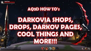 AQ3D HOW TOS  DARKOVIA PT1 SHOPS DROPS DARKOV PAGES COOL THINGS AND MORE [upl. by Ogilvy567]