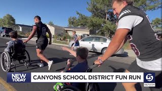 Kids of all abilities participate in Canyons School District fun run [upl. by Tikna]