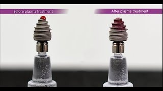 Wetting behavior of implants before and after plasma treatment [upl. by Stephani]