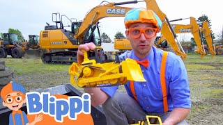 Blippi Learns About Diggers  Construction Vehicles For Kids  Educational Videos For Toddlers [upl. by Gabbert]