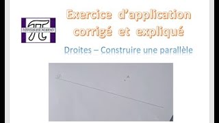 DROITES  Construire une parallèle [upl. by Maison]