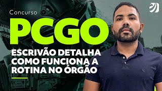 Concurso PC GO Escrivão detalha como funciona a rotina no órgão [upl. by Gillie]