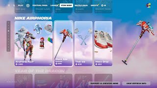 Todays Has The Whole NIKE PACK LADY GAGA AIRPHORIA PACK ICON SKINSFeb 22 Item Shop [upl. by Ribble]