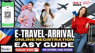 ETravel  Arrival Update Guide  Good News  For Filipinos amp Dual Citizens Flying to PH [upl. by Krissie665]