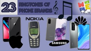 23 RINGTONES OF VARIOUS PHONE BRANDS [upl. by Alethia]