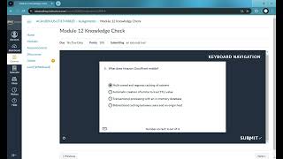 Module 12 Knowledge Check Solved 100 AWS Cloud Architecting [upl. by Thibaut]