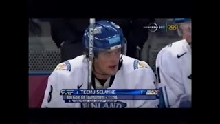 Olympic Hockey  Finland vs Canada  Feb 19 2006  Kimmo Timonen Teemu Selanne Roberto Luongo [upl. by Traweek702]