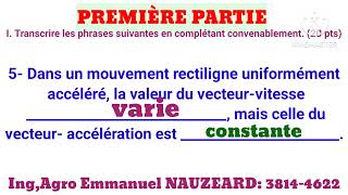 Texte modèle physique 2024 Series SMPSVT premiere partie Compléter 💯 motivation [upl. by Gottfried]