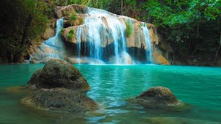 Entspannungsmusik  Natur Tiefenentspannung Stressabbau  4K Wasserfall [upl. by Wainwright]