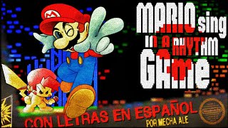 MARIO SING IN A RHYTHM GAME quotLYRICS ESPAÑOLquot ¡MECHA ALE FNFMMV2 [upl. by Ehling]