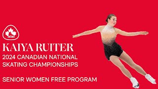 Kaiya Ruiter  2024 Canadian Skating Championships Senior Women Gold Medal [upl. by Pirbhai]